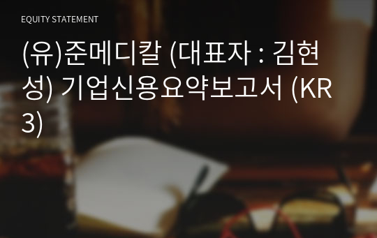 (유)준메디칼 기업신용요약보고서 (KR3)