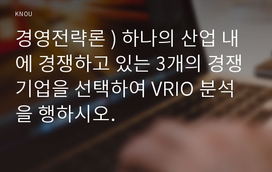 경영전략론 ) 하나의 산업 내에 경쟁하고 있는 3개의 경쟁기업을 선택하여 VRIO 분석을 행하시오.