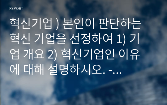 혁신기업 ) 본인이 판단하는 혁신 기업을 선정하여 1) 기업 개요 2) 혁신기업인 이유에 대해 설명하시오. - 배리어프리 혁신기업, 블룸워크