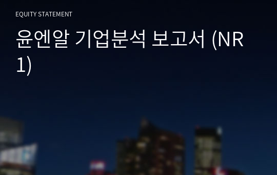 윤엔알 기업분석 보고서 (NR1)