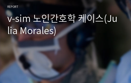 v-sim 노인간호학 케이스(Julia Morales)