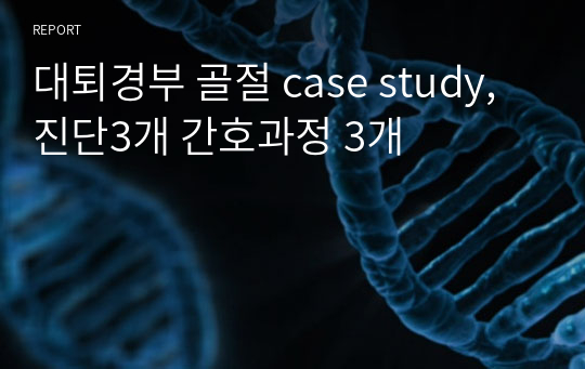 대퇴경부 골절 케이스 스터디 case study, 진단3개 간호과정 3개