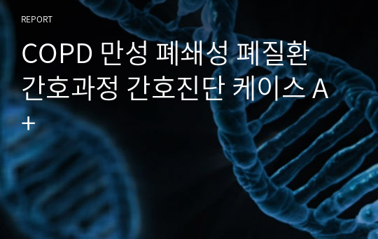 COPD 만성 폐쇄성 폐질환 간호과정 간호진단 케이스 A+