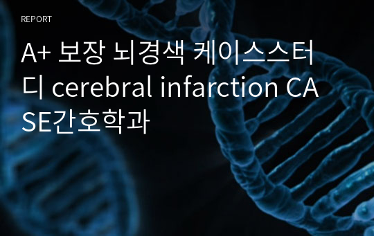 A+ 보장 뇌경색 케이스스터디 cerebral infarction CASE간호학과