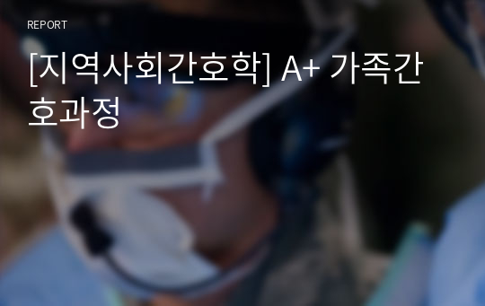 [지역사회간호학] A+ 가족간호과정