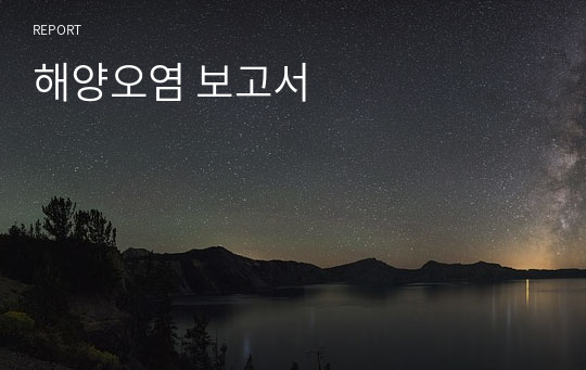 해양오염 보고서