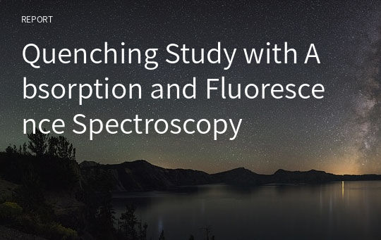 Quenching Study with Absorption and Fluorescence Spectroscopy