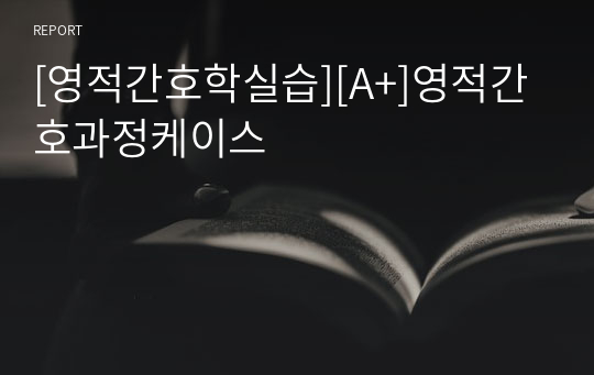 [영적간호학실습][A+]영적간호과정케이스