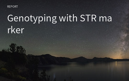 Genotyping with STR marker