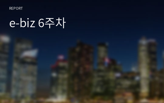 e-biz 6주차