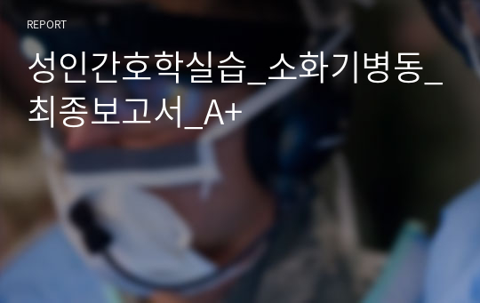 성인간호학실습_소화기병동_최종보고서_A+