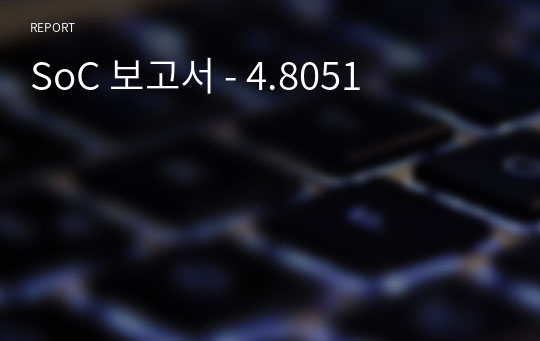 SoC 보고서 - 4.8051