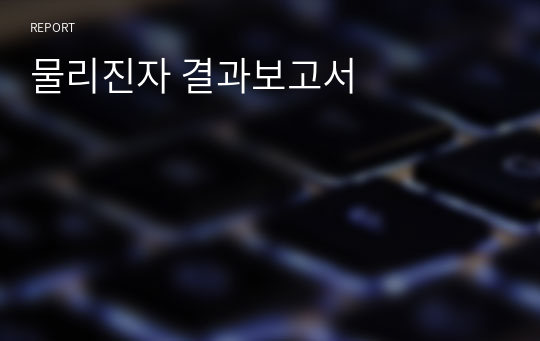 물리진자 결과보고서