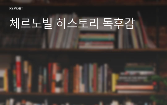 체르노빌 히스토리 독후감