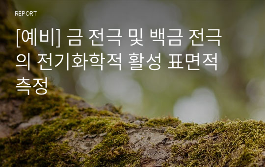 [예비] 금 전극 및 백금 전극의 전기화학적 활성 표면적 측정