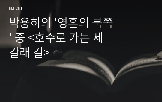 박용하의 &#039;영혼의 북쪽&#039; 중 &lt;호수로 가는 세 갈래 길&gt;