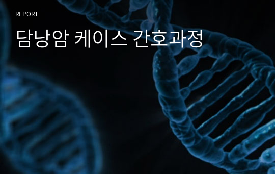 담낭암 케이스 간호과정