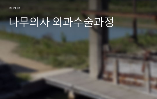 나무의사 외과수술과정