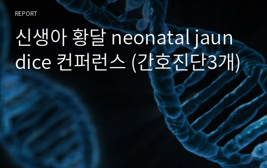 신생아 황달 neonatal jaundice 컨퍼런스 (간호진단3개)