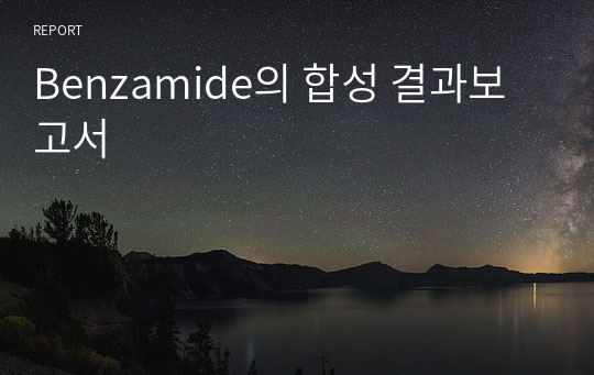 Benzamide의 합성 결과보고서