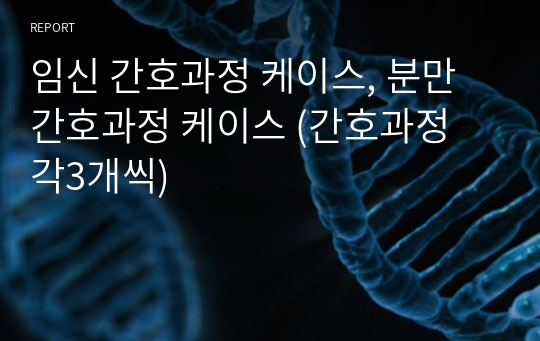 임신 간호과정 케이스, 분만 간호과정 케이스 (간호과정 각3개씩)