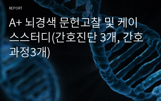 A+ 뇌경색 문헌고찰 및 케이스스터디(간호진단 3개, 간호과정3개)