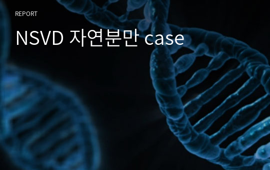 NSVD 자연분만 case