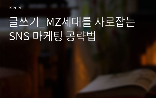 글쓰기_MZ세대를 사로잡는 SNS 마케팅 공략법