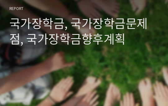 국가장학금, 국가장학금문제점, 국가장학금향후계획