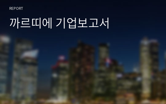 까르띠에 기업보고서