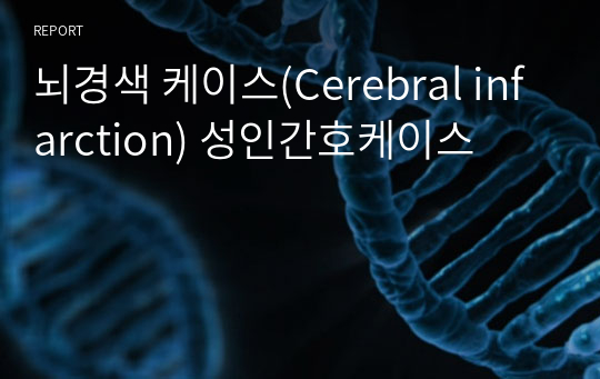 뇌경색 케이스(Cerebral infarction) 성인간호케이스