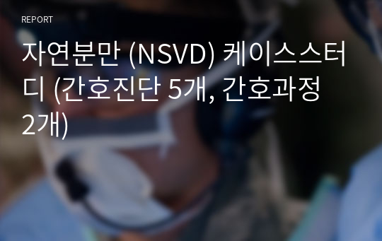 자연분만 (NSVD) 케이스스터디 (간호진단 5개, 간호과정 2개)