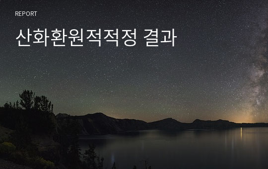 산화환원적적정 결과