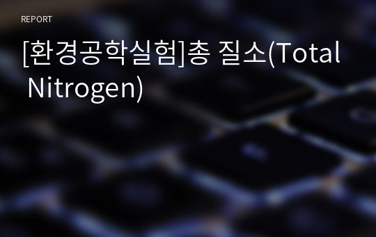 [환경공학실험]총 질소(Total Nitrogen)