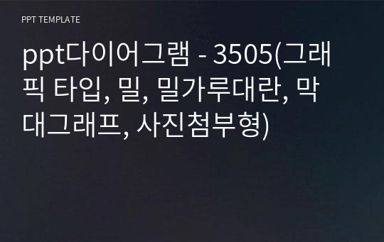 ppt다이어그램 - 3505(그래픽 타입, 밀, 밀가루대란, 막대그래프, 사진첨부형)