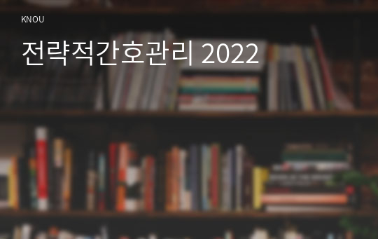 전략적간호관리 2022