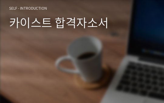 카이스트 합격자소서