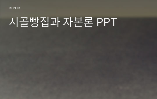 시골빵집과 자본론 PPT