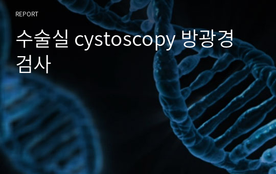 수술실 cystoscopy 방광경 검사