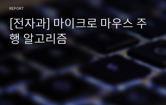 [전자과] 마이크로 마우스 주행 알고리즘