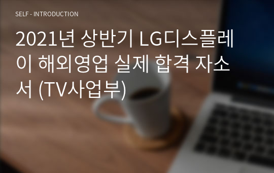 2021년 상반기 LG디스플레이 해외영업 실제 합격 자소서 (TV사업부)