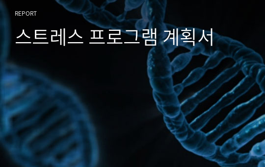 스트레스 프로그램 계획서