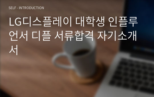 LG디스플레이 대학생 인플루언서 디플 서류합격 자기소개서