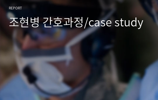 A+ 자세한 조현병 간호과정 2개/case study