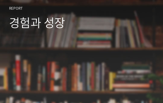 경험과 성장