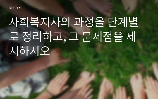 사회복지사의 과정을 단계별로 정리하고, 그 문제점을 제시하시오