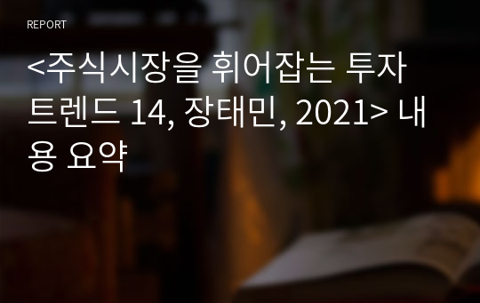 &lt;주식시장을 휘어잡는 투자 트렌드 14, 장태민, 2021&gt; 내용 요약