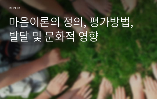 마음이론의 정의, 평가방법, 발달 및 문화적 영향