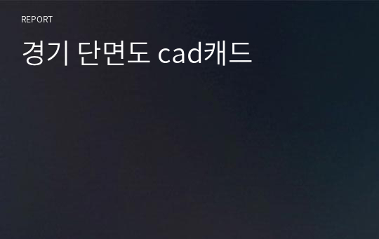 경기 단면도 cad캐드