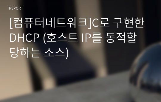 [컴퓨터네트워크]C로 구현한 DHCP (호스트 IP를 동적할당하는 소스)